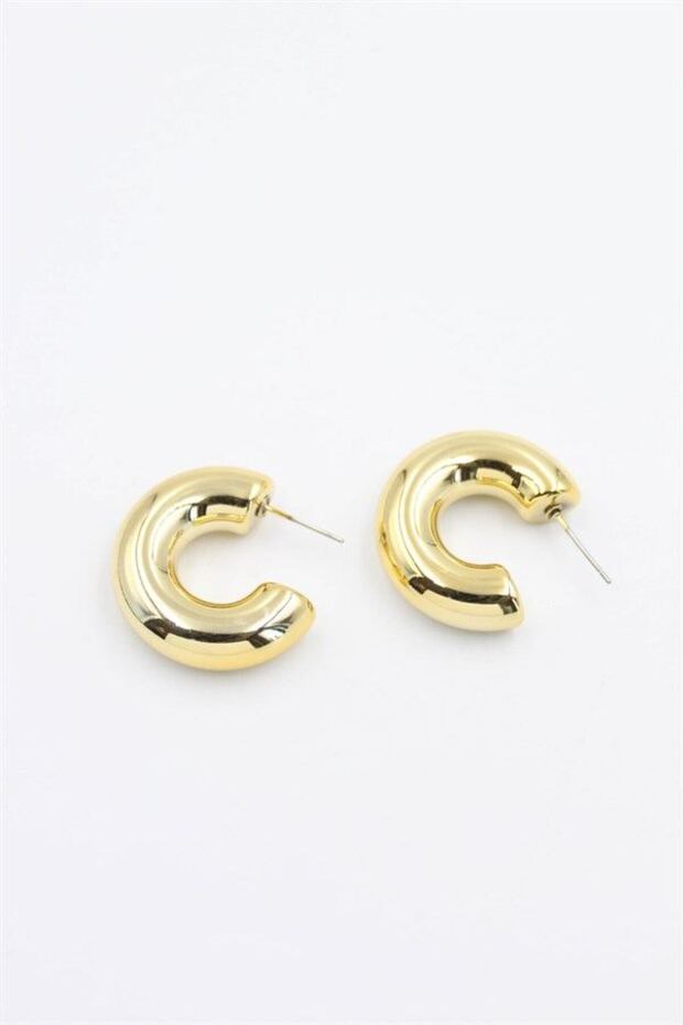 Glb-stl41414 hoop earrings - gold
