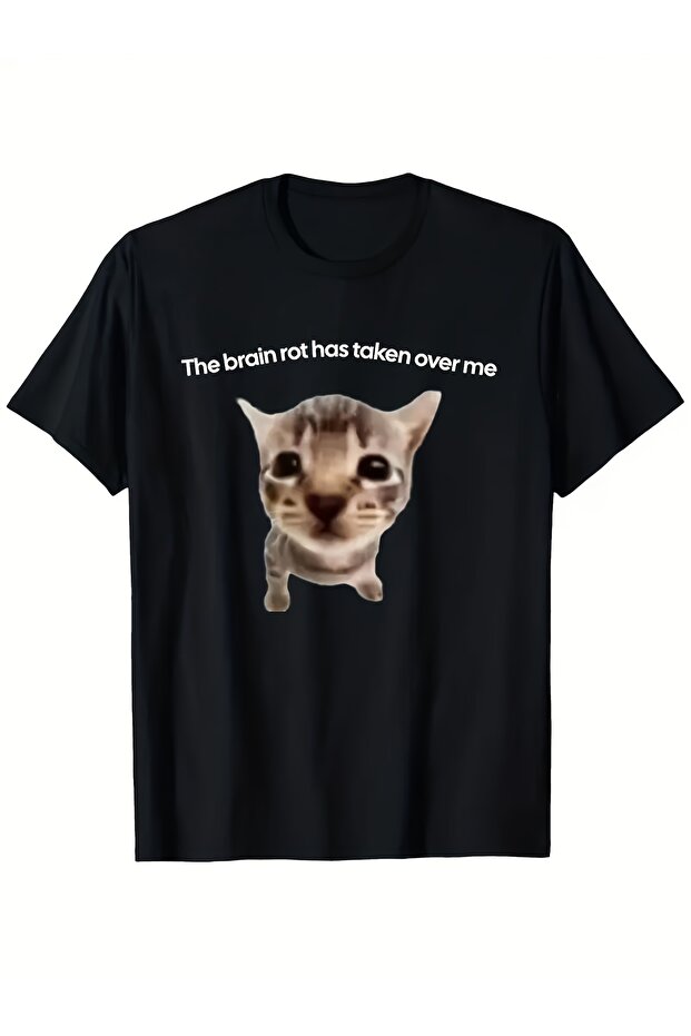 Men's Fun Cat Pattern T-shirt - 1