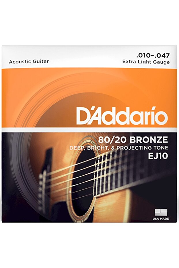 EJ10 Phosphor Bronze Acoustic Guitar String Extra Light - 10-47