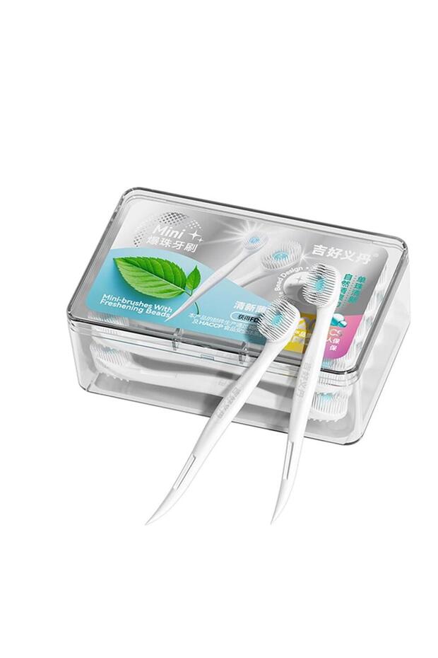 20 popping bead toothbrushes (mint flavor)