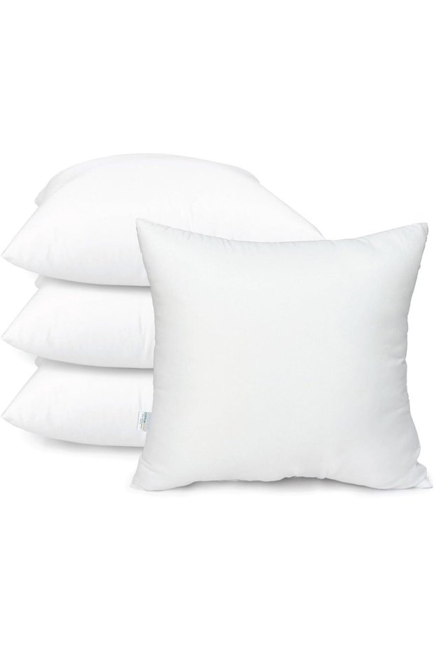 Casual Bedding Throw Insert Cushion Filler Microfiber Filling 850g Ultra Soft Fiber 65x65cm (Pack of 4)