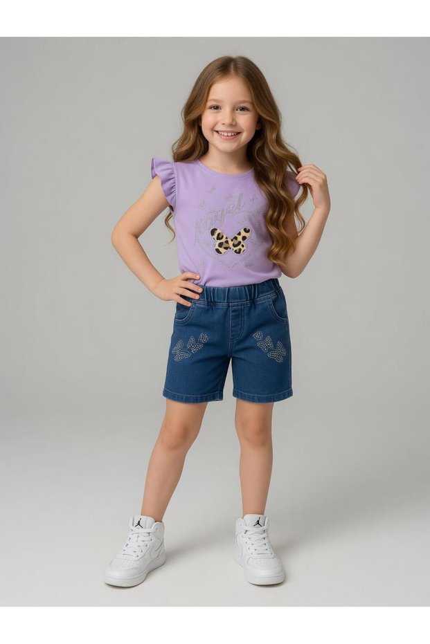 Angel Yazili Girls' Set