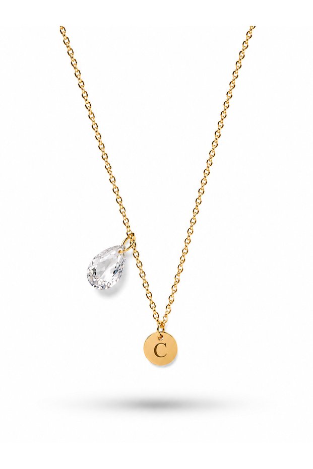 Stainless Steel Letter C Chubby Necklace