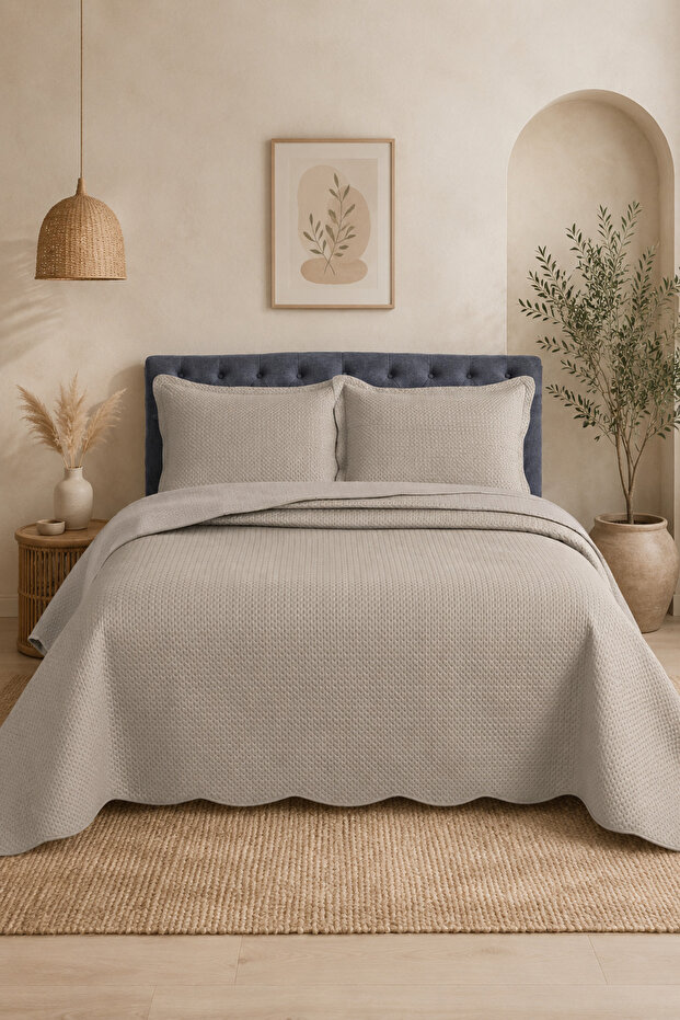 Velvet Double Bedspread Set | 250X260 cm | Elegant & Modern Design | Dowry Box & Daily Use