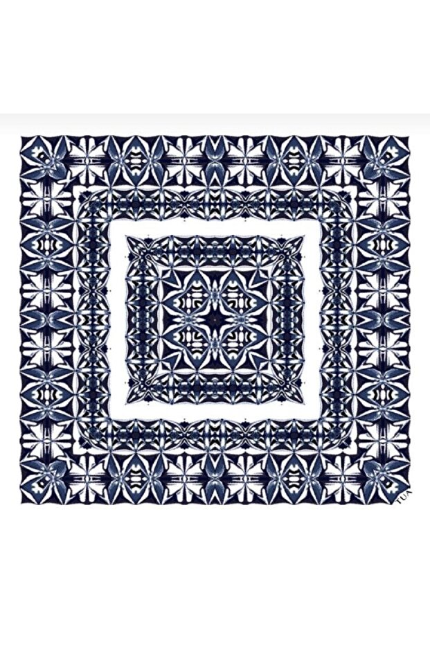 60X60 وشاح رجالي من الفيسكون الأزرق النبيل