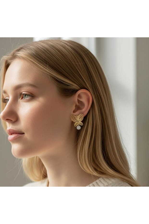 Steel Butterfly Earrings - Modern Füsun Earrings