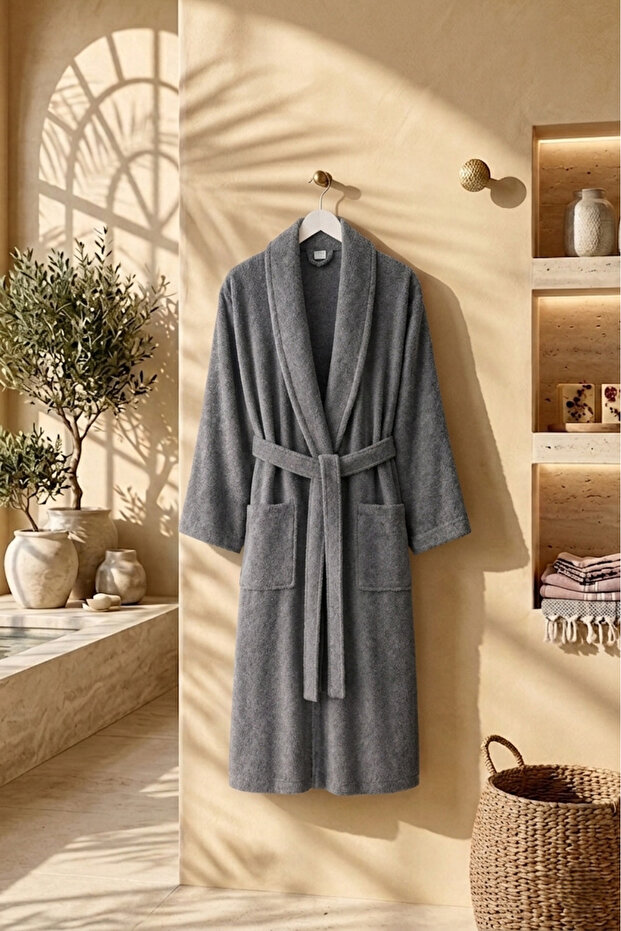 Morningstar Cotton Shawl Collar Unisex Adult Bathrobe