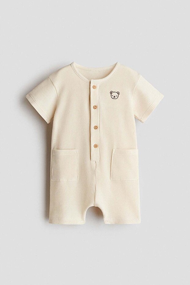 Short cotton romper suit