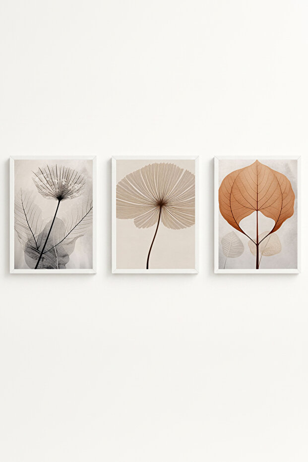 White Wooden Framed 3 Piece Set Painting Huhu481