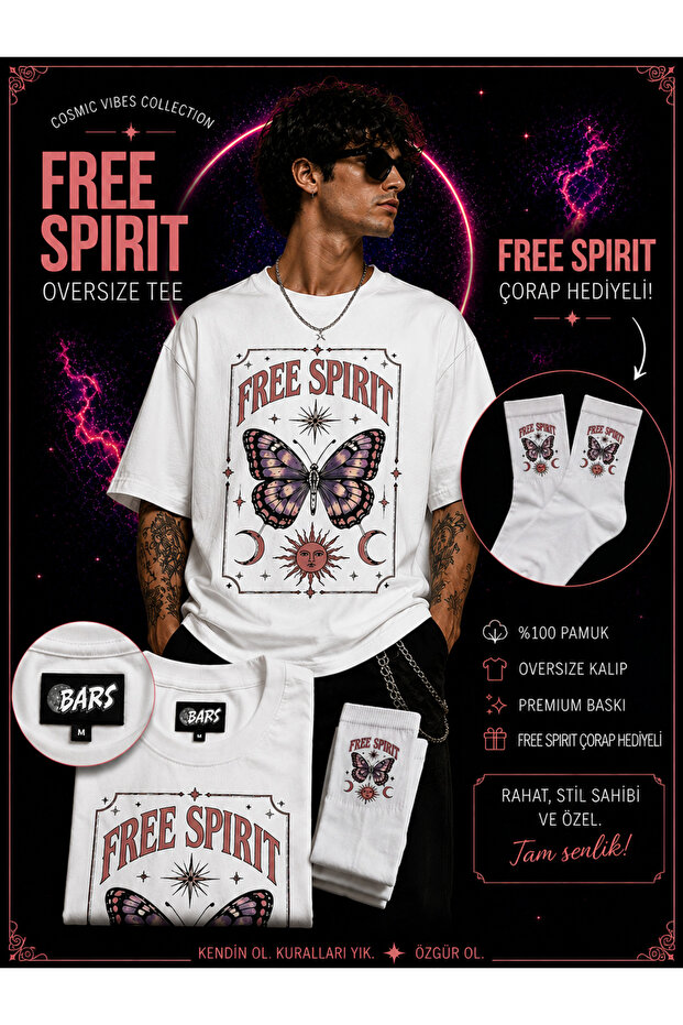 Free Sipirit Unisex Oversize Premium T-Shirt | Socks with Gift