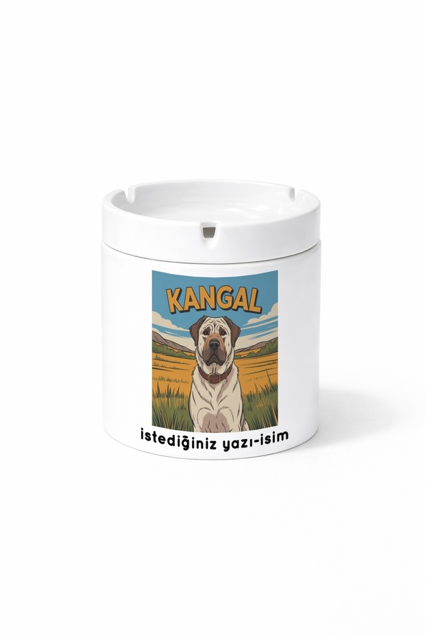 Animal Kangal Turkish Shepherd Dog Double Sided Printed Ashtray Ashtray Gift