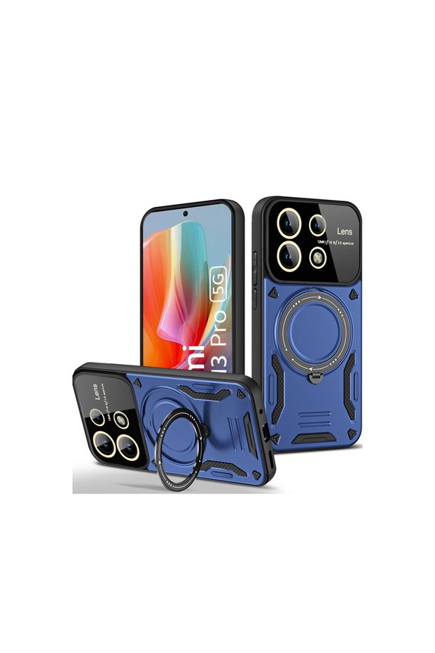 Redmi Note 13 Pro 5g Compatible Case with Joy Lens Stand - Navy Blue