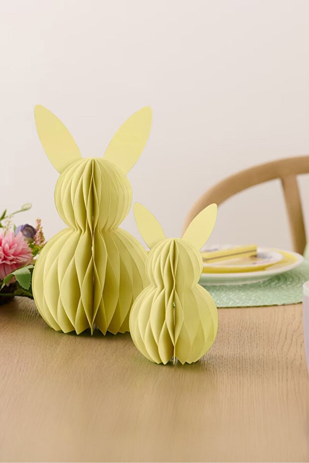Paper 2 Pieces Easter Bunnies, Yellow