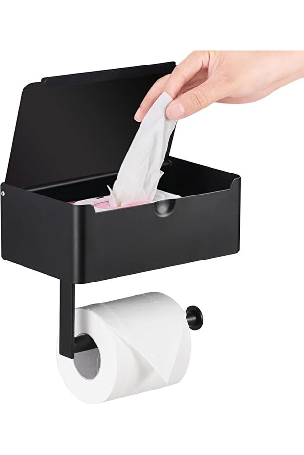 Wall Mount Toilet Paper Holder with Compartment