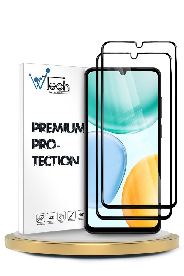 Honor X5d 4G 2026 Premium E2E Series Full Glue Full Cover Tempered Glass 2 Pack Clear/Black