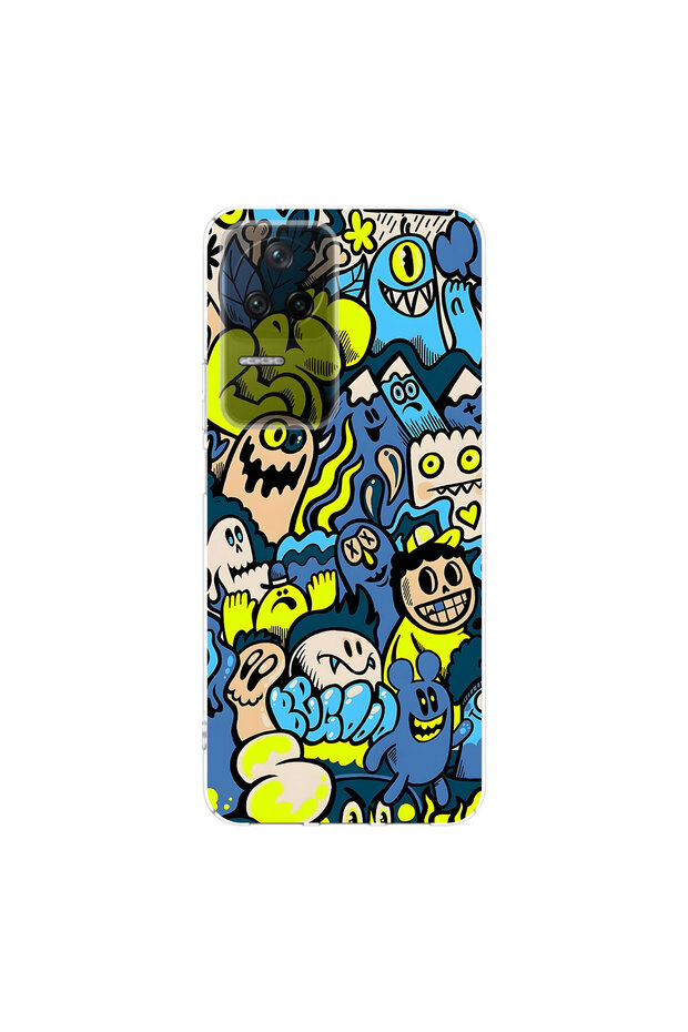 Poco F4 Compatible Graffiti 11 Design Transparent Case