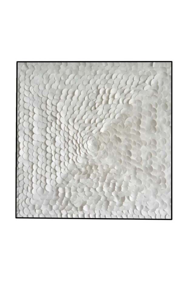 لوحة جدارية ثلاثية الأبعاد – لون أبيض 100×100 سم