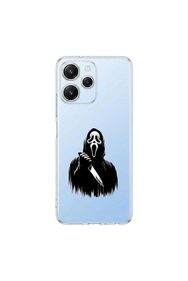 Redmi 12 Compatible Horror 3 Design Transparent Case