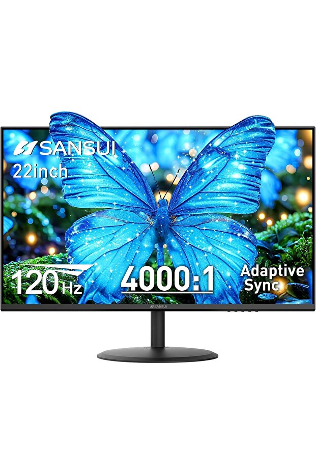 22 Inch 120Hz Monitor, FHD Computer Monitor 4000:1 Contrast Ratio with Adaptive Sync, HDR 100% sRGB