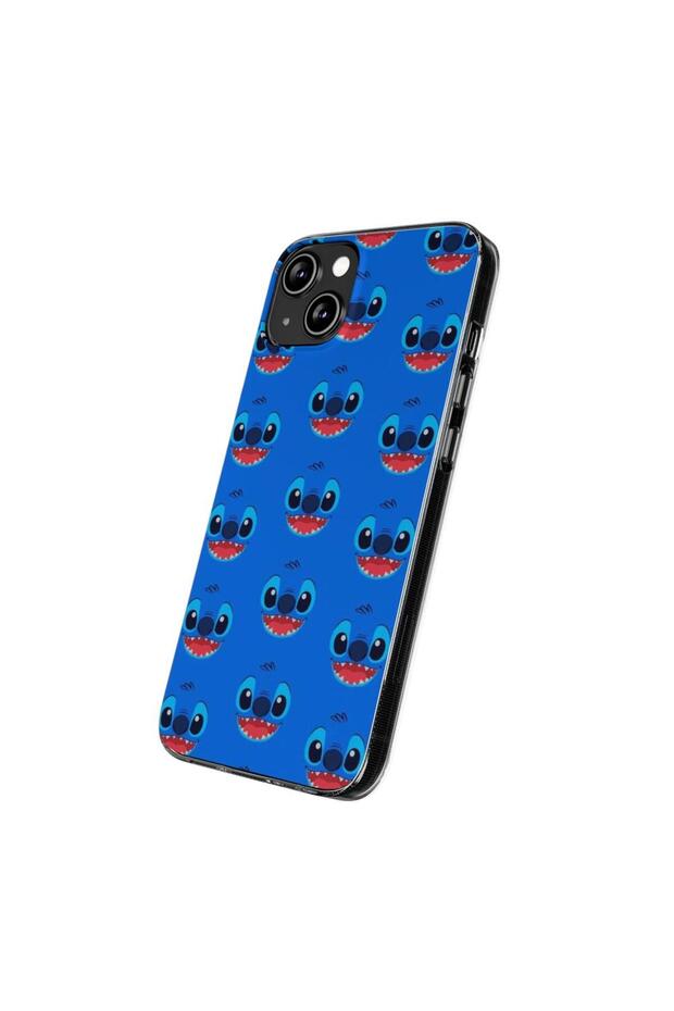 Case compatible with Apple iPhone 14 Silicone Gel Tpu Pattern Stitch Face Pattern - 3