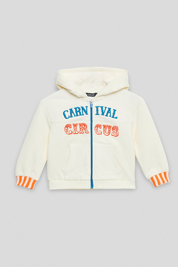 Baby Boy Ecru Tracksuit Top