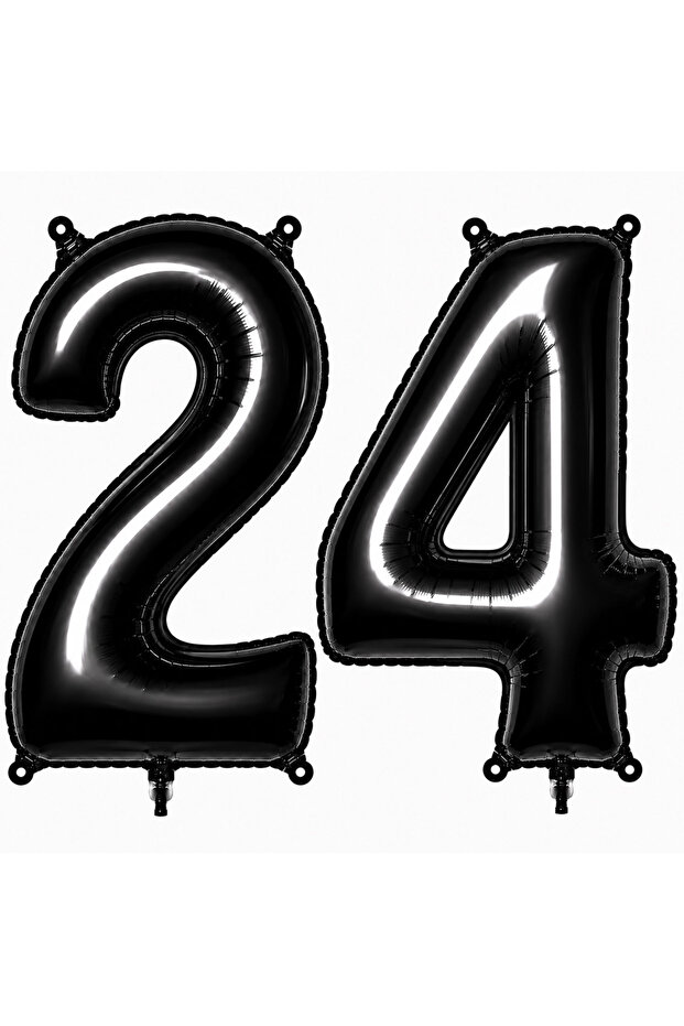 24 بالون فويلو أسود اللون (76 سم)