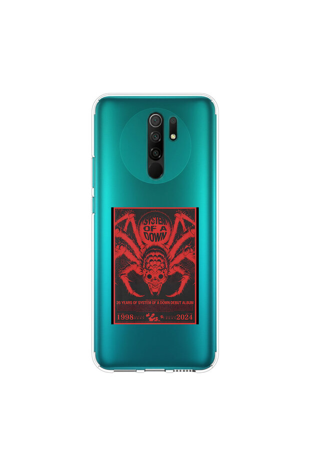 Redmi 9 Compatible Metal 19 Design Transparent Case