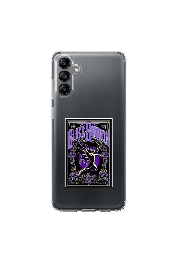 Samsung Galaxy A04S Compatible Metal 2 Design Transparent Case