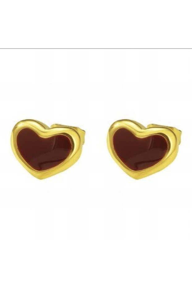 "HEARTS" EARRINGS, 18K GOLD PLATED STEEL