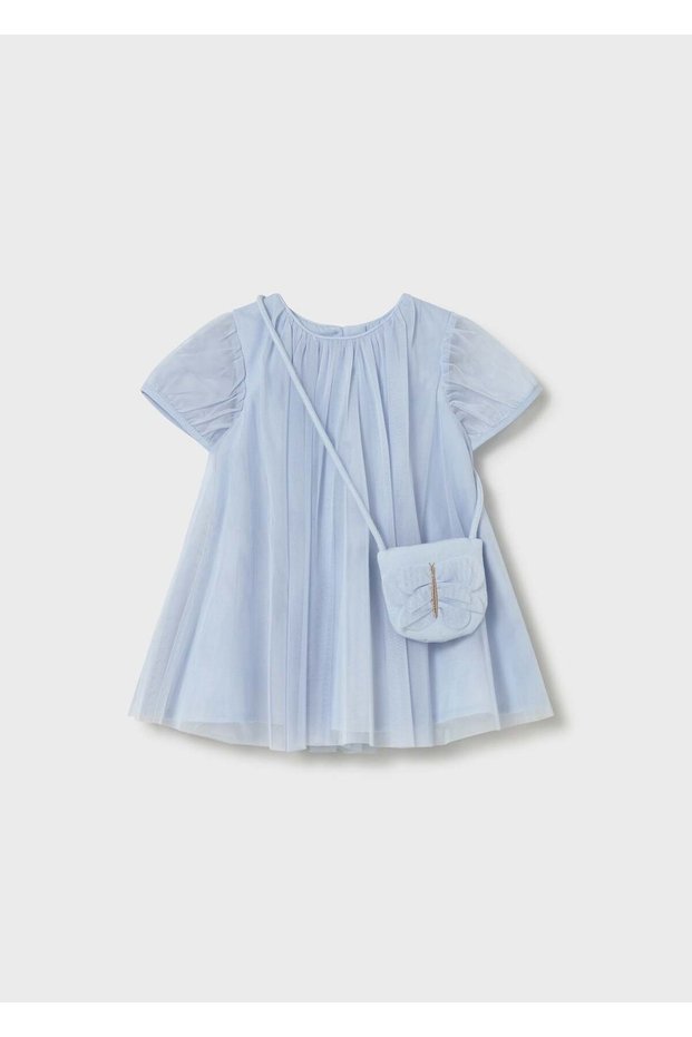 Baby Girl Tulle Dress with Bag Blue