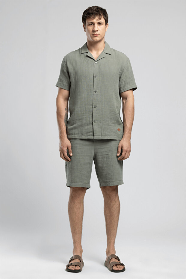 Khaki Men's Regular Fit Shirt 262 Lcm 241014 Borle Khaki