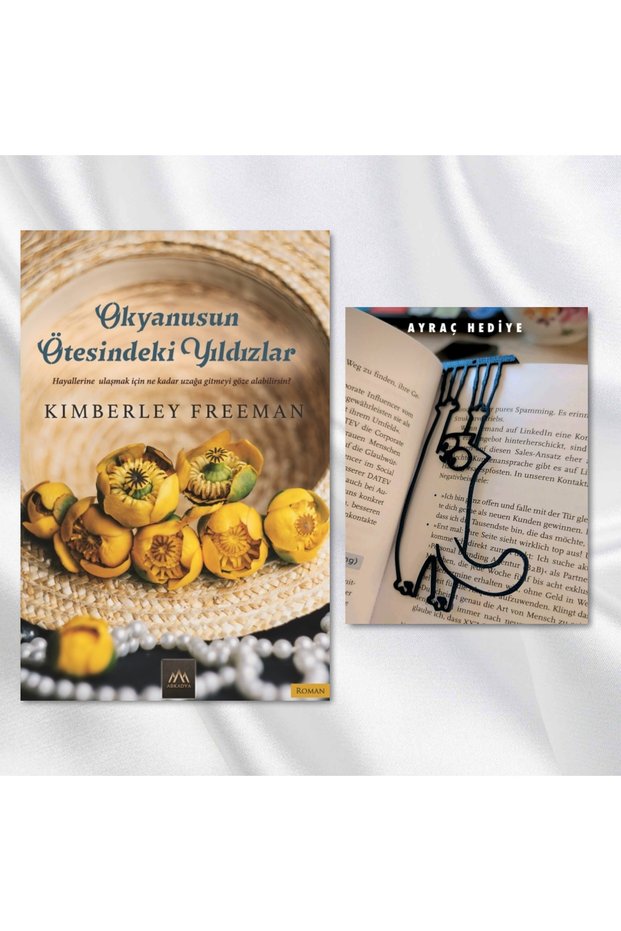 Stars Beyond the Ocean / Bookmark with Swinging Cat Figure Gift