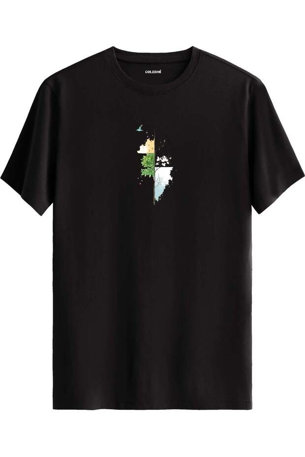 Four Seasons Tree Printed T-Shirt