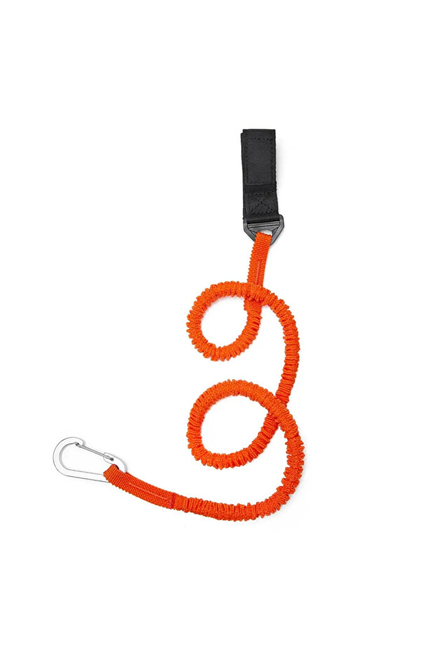 Orange Stretchable Kayak Paddle Leash Wear Resistant Adjustable Lanyard Holder for Canoe Camping Ten