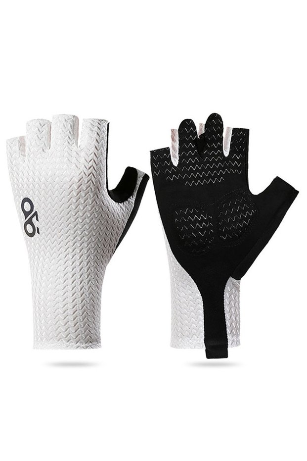 M White KoKossi Summer Half Finger Cycling Bike Gloves Fitness Breathable Ultralight Road Bike Glove