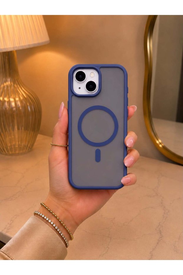 iPhone 14 Plus/ 15 Plus Compatible Case Magsafe Compatible Premium Matte Back Frosted Phone Case