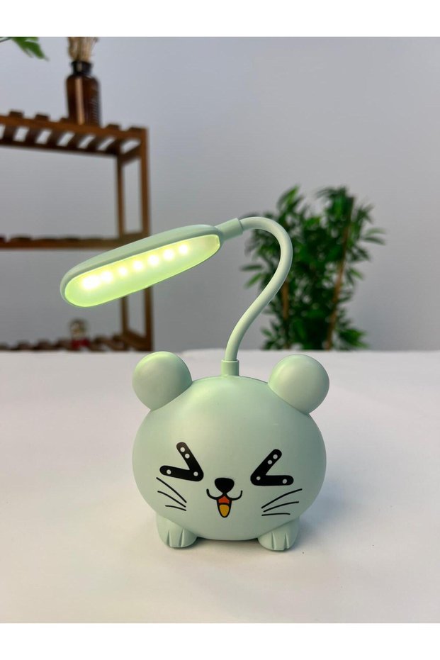 Cat Tabletop Children's Lamp - Blue
