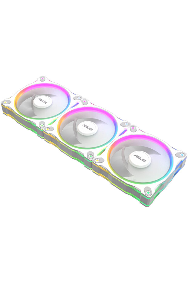 PRIME MR120 ARGB مروحة هيكل بيضاء ثلاثية مقاس 120 ملم