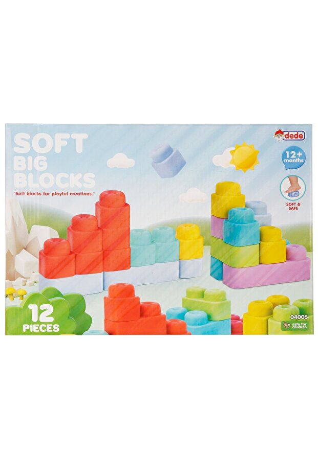 Set de constructie, Dede, Soft Big Blocks, 12 piese - 3