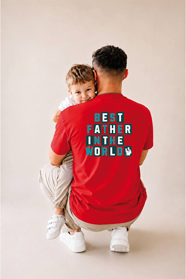 Father's Day Gift, Father-Child Combination, 100% Cotton Oversize T-Shirt