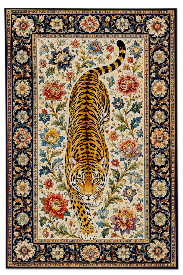 Sdt Traditional Patterned Modern Woven Base Decorative Carpet Sdtamor2031