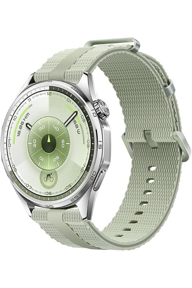 22mm Striped Silicone Strap Compatible with Huawei GT6/GT5 Pro/GT5/GT4/GT3 Pro/GT3/GT2 Pro/GT2/GT1 46mm