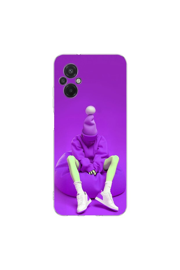 Poco M5 Compatible No Face 6 Design Transparent Case