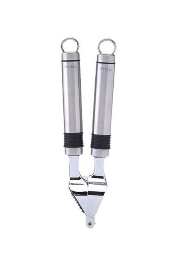 Stainless Steel Eco Garlic Press With Rubbergrip Silver