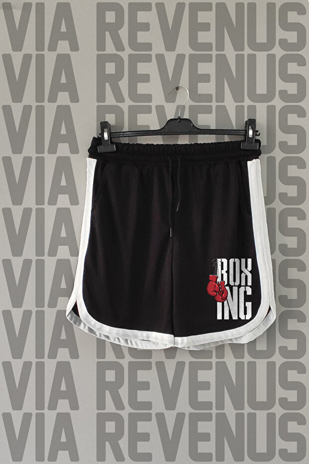 Boxing Printed Unisex Retro Varsity Sports Training Shorts