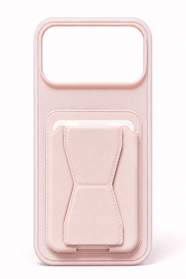 iPhone 17 Pro Max / 18 Pro Max Compatible Leather Textured Phone Case with Card Holder and Stand, Camera Protection