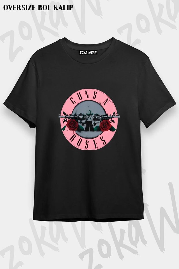 Unisex Loose Fit Guns N Roses V11 Printed T-Shirt