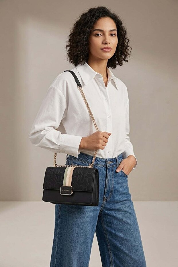 26Yc3029 Women's Shoulder Bag Black