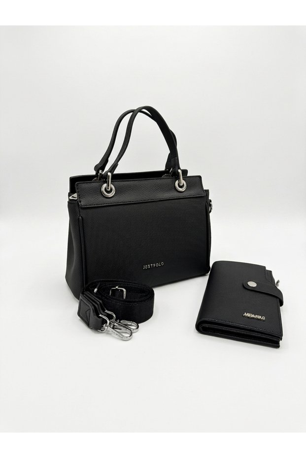 Multi-Compartment Women's Hand and Shoulder Bag with Functional Compartments