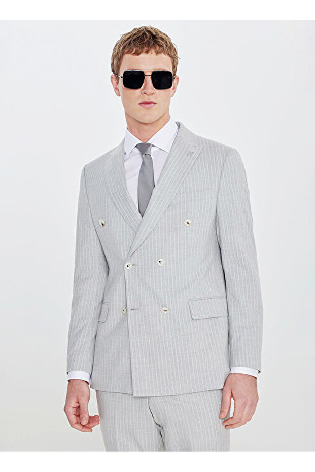 Gray Men's Slim Fit Suit Ace030262245